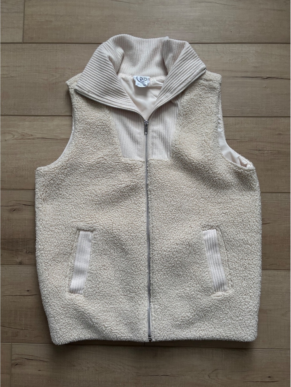 Sage Collective Mixed Fleece Sherpa Vest